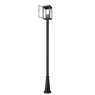Z-Lite Hartwell Glass 4 Light Outdoor Post Mounted Fixture image 1