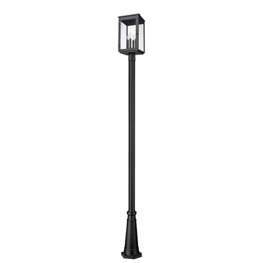Z-Lite Hartwell Glass 4 Light Outdoor Post Mounted Fixture image 4