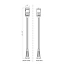 Z-Lite Hartwell Glass 4 Light Outdoor Post Mounted Fixture image 7