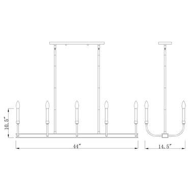 Z-Lite Haylie 10 Light Linear Chandelier image 7