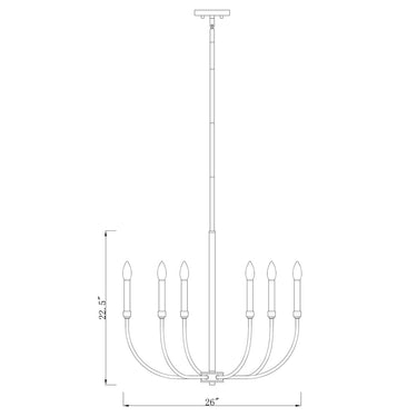 Z-Lite Haylie 6 Light Chandelier image 7