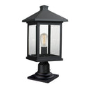Z-Lite High Portland Black 1 Light Outdoor Pier Mounted Fixture image