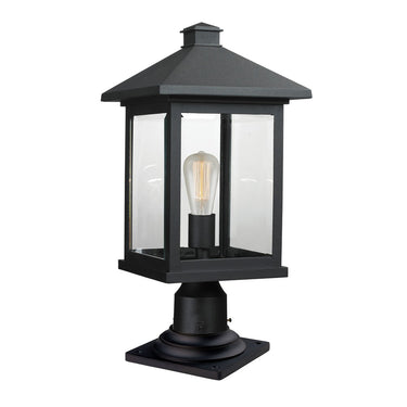 Z-Lite High Portland Black 1 Light Outdoor Pier Mounted Fixture image