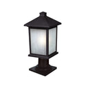 Z-Lite Holbrook Glass 1 Light Outdoor Pier Mounted Fixture image