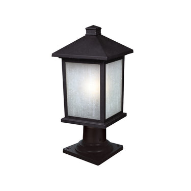 Z-Lite Holbrook Glass 1 Light Outdoor Pier Mounted Fixture image
