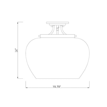 Z-Lite Joliet 3 Light Semi Flush Mount image 21