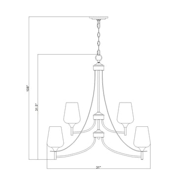 Z-Lite Joliet 9 Light Chandelier image 7