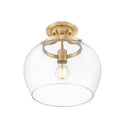 Z-Lite Joliet Burnished Brass 1 Light Semi Flush Mount image 1