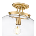 Z-Lite Joliet Burnished Brass 1 Light Semi Flush Mount image 3