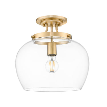 Z-Lite Joliet Burnished Brass 1 Light Semi Flush Mount image 4