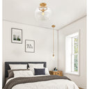 Z-Lite Joliet Burnished Brass 1 Light Semi Flush Mount image 6