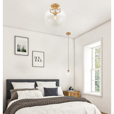 Z-Lite Joliet Burnished Brass 1 Light Semi Flush Mount image 6