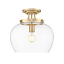 Z-Lite Joliet Burnished Brass 1 Light Semi Flush Mount image