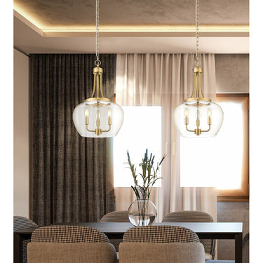 Z-Lite Joliet Burnished Brass 3 Light Pendant image 6