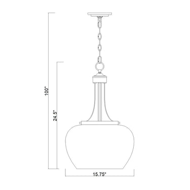 Z-Lite Joliet Burnished Brass 3 Light Pendant image 7
