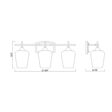 Z-Lite Joliet Burnished Brass 3 Light Vanity Light image 7
