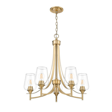 Z-Lite Joliet Burnished Brass 5 Light Chandelier image 4