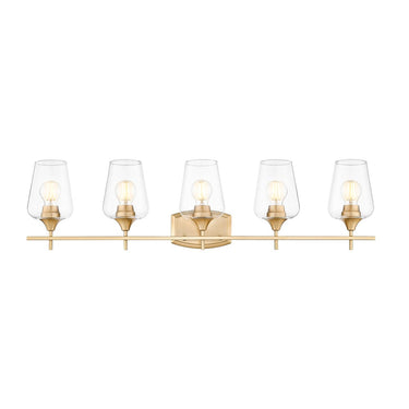 Z-Lite Joliet Burnished Brass 5 Light Vanity Light image 1