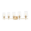 Z-Lite Joliet Burnished Brass 5 Light Vanity Light image