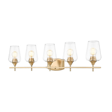 Z-Lite Joliet Burnished Brass 5 Light Vanity Light image