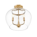 Z-Lite Joliet Burnished Brass3 Light Semi Flush Mount image 1