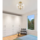 Z-Lite Joliet Burnished Brass3 Light Semi Flush Mount image 6