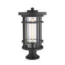 Z-Lite Jordan Black 1 Light Outdoor Pier Mounted Fixture image 2