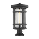 Z-Lite Jordan Black 1 Light Outdoor Pier Mounted Fixture image 3
