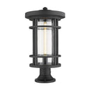 Z-Lite Jordan Black 1 Light Outdoor Pier Mounted Fixture image