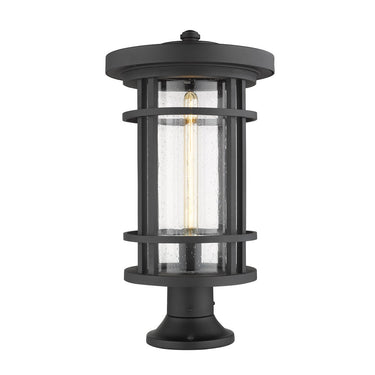 Z-Lite Jordan Black 1 Light Outdoor Pier Mounted Fixture image