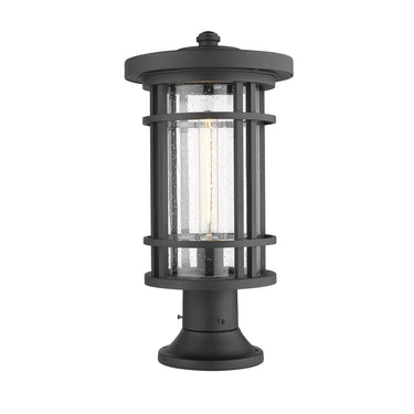 Z-Lite Jordan Glass 1 Light Outdoor Pier Mounted Fixture image 3