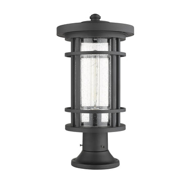 Z-Lite Jordan Glass 1 Light Outdoor Pier Mounted Fixture image 4