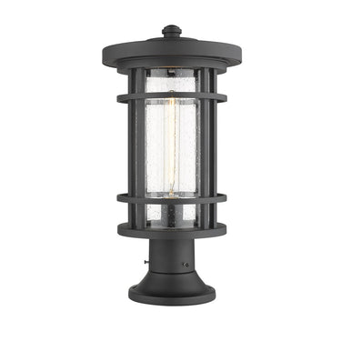Z-Lite Jordan Glass 1 Light Outdoor Pier Mounted Fixture image