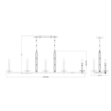 Z-Lite Kaden 10 Light Linear Chandelier image 14