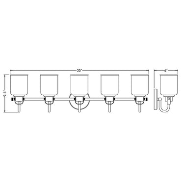 Z-Lite Kinsley 5 Light Vanity Light image 28