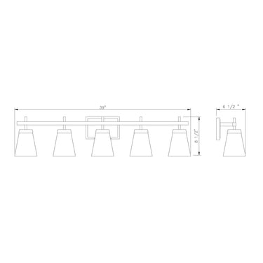 Z-Lite Lauren 5 Light Vanity Light image 21