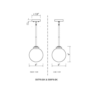 Z-Lite Laurent 1 Light Outdoor Pendant image 7