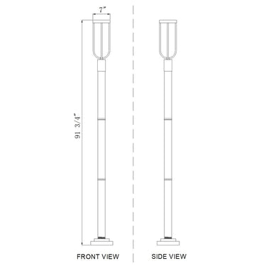 Z-Lite Leland 1 Light Outdoor Post Mounted Fixture image 7