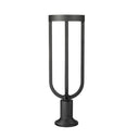 Z-Lite Leland Glass 1 Light Outdoor Pier Mounted Fixture image 1