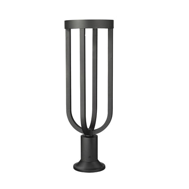 Z-Lite Leland Glass 1 Light Outdoor Pier Mounted Fixture image 2