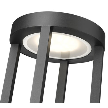 Z-Lite Leland Glass 1 Light Outdoor Pier Mounted Fixture image 3