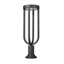 Z-Lite Leland Glass 1 Light Outdoor Pier Mounted Fixture image 4