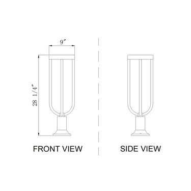 Z-Lite Leland Glass 1 Light Outdoor Pier Mounted Fixture image 7