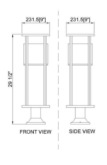 Z-Lite Luca 1 Light Outdoor Pier Mounted Fixture image 7
