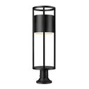 Z-Lite Luca Glass 1 Light Outdoor Pier Mounted Fixture image 2