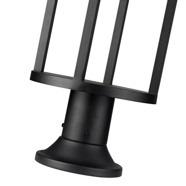 Z-Lite Luca Glass 1 Light Outdoor Pier Mounted Fixture image 3