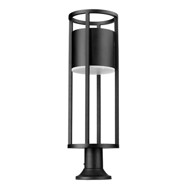 Z-Lite Luca Glass 1 Light Outdoor Pier Mounted Fixture image 4