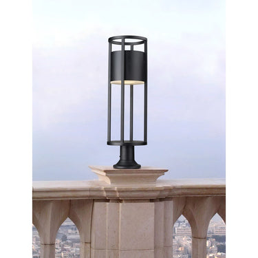 Z-Lite Luca Glass 1 Light Outdoor Pier Mounted Fixture image 6