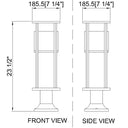 Z-Lite Luca Glass 1 Light Outdoor Pier Mounted Fixture image 7