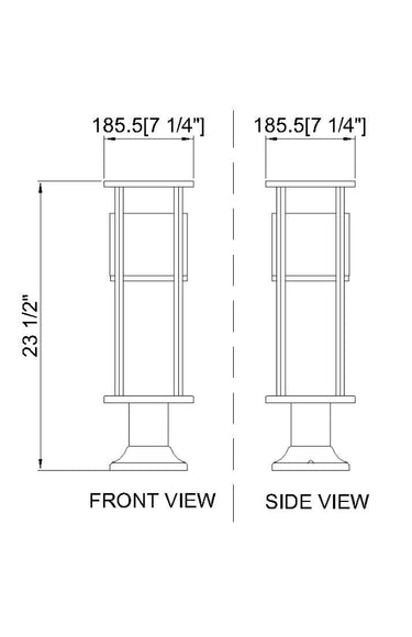 Z-Lite Luca Glass 1 Light Outdoor Pier Mounted Fixture image 7
